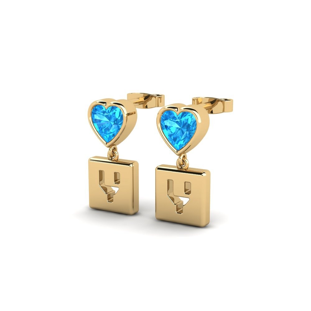 Blue Topaz Women's Earring Camminare - Y