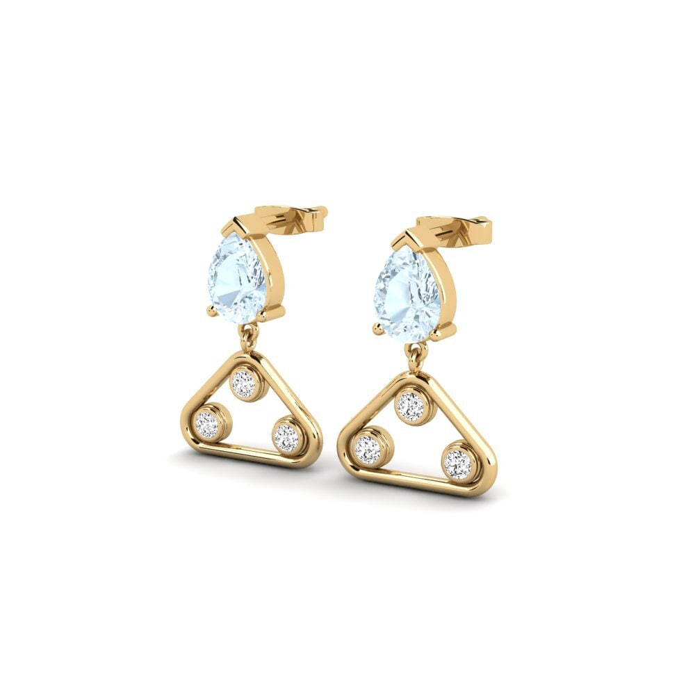 Aigue-marine Boucle d'oreille femme Emeiay