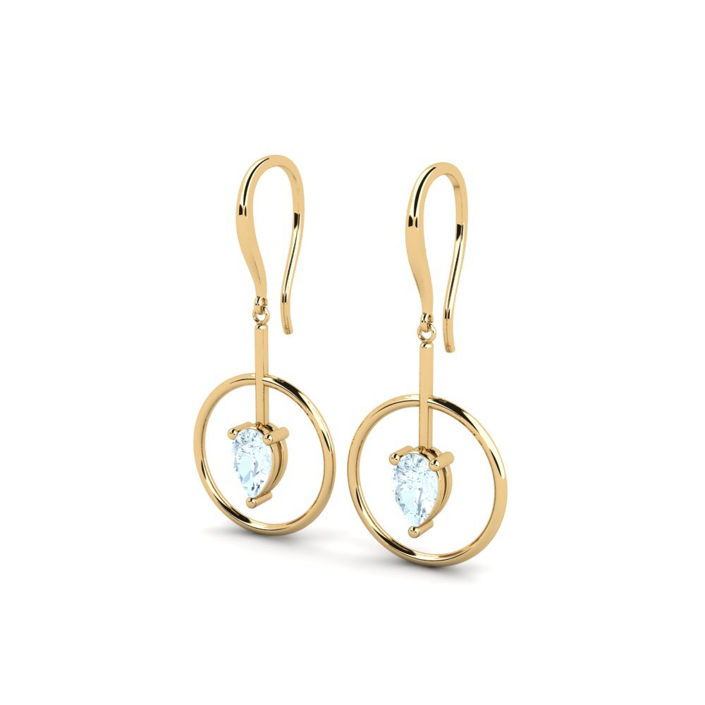 Aigue-marine Boucle d'oreille femme Gotha