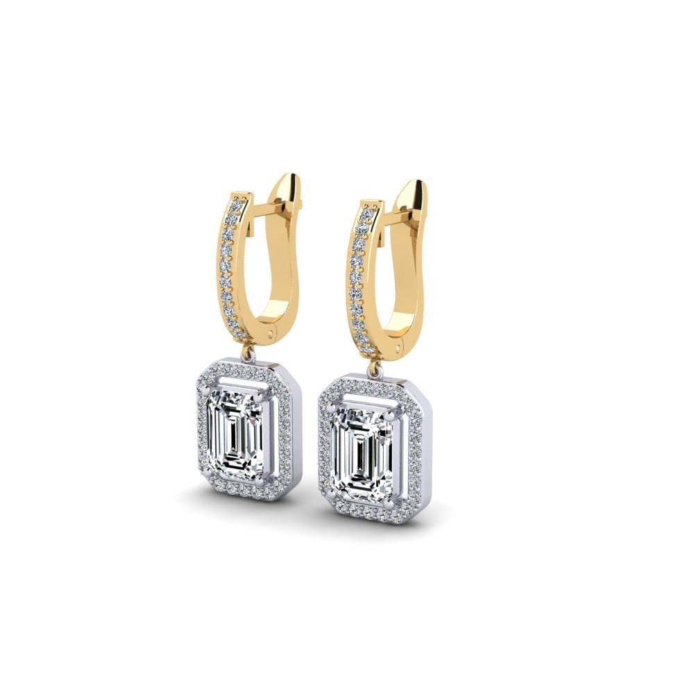 14ct Yellow / White Gold Women's Earring Icicle
