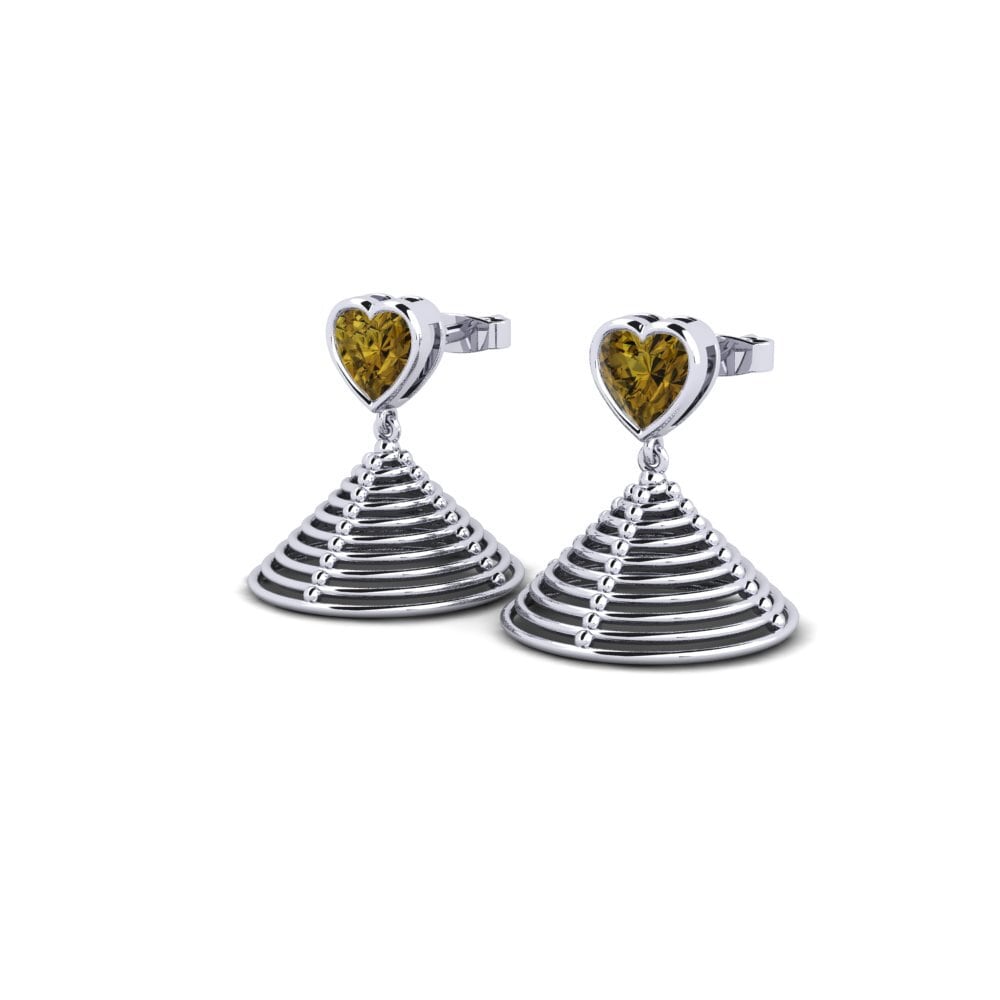 Brown Zircon Women's Earring Lizarb