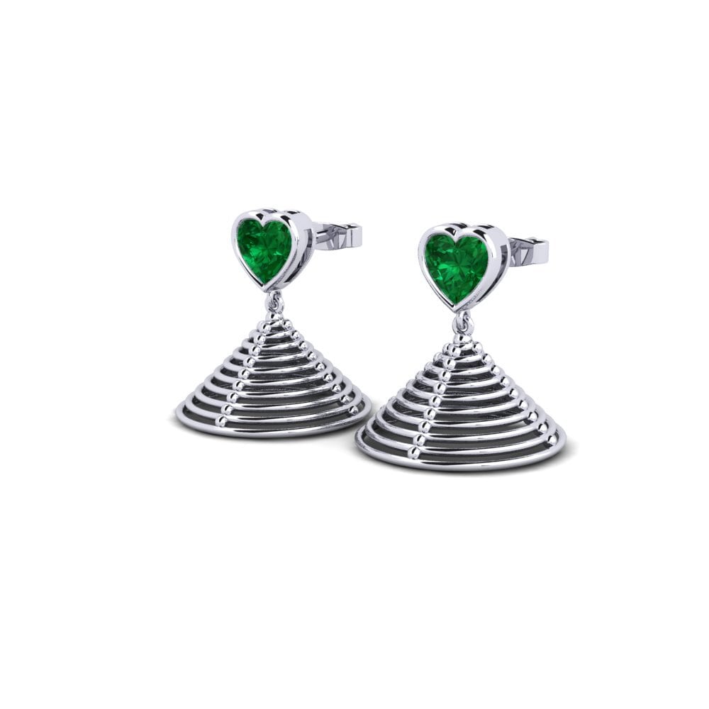 Emerald (Lab Created) Women's Earring Lizarb