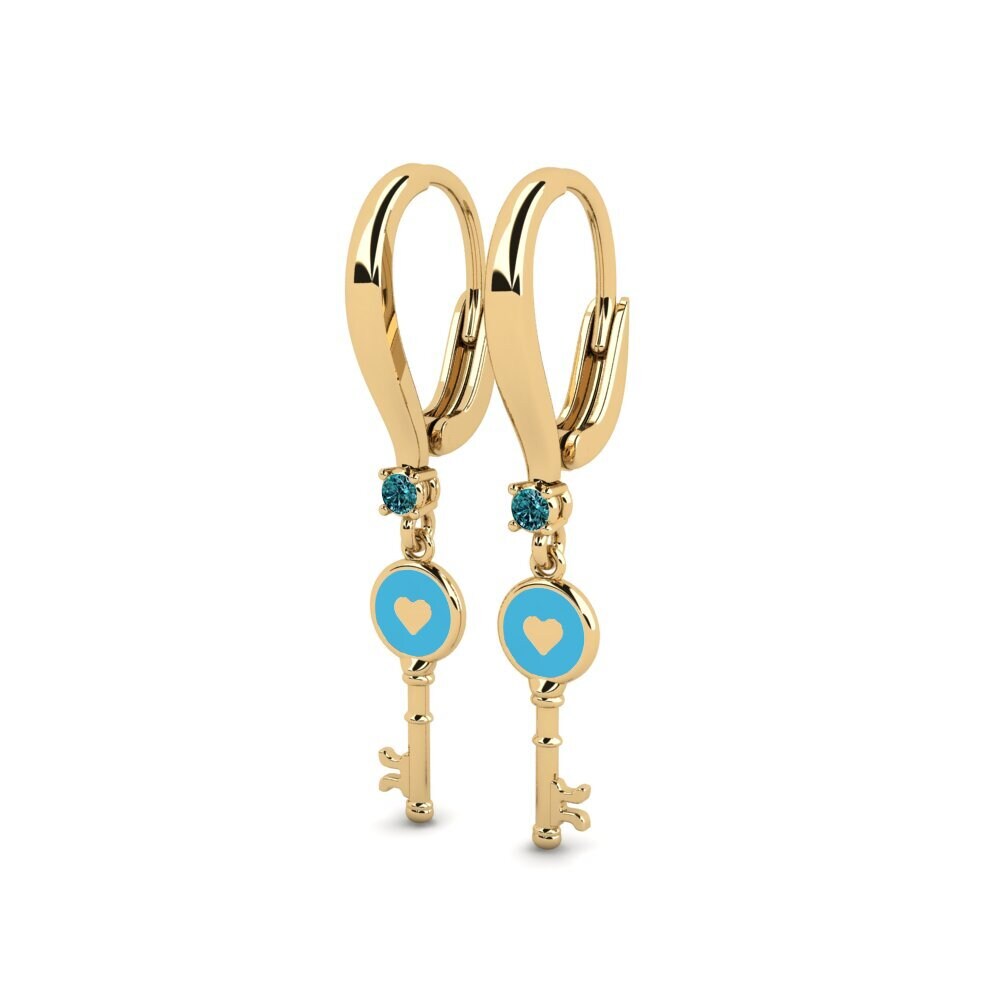 Diamante Azul Pendiente de mujer Morbiser