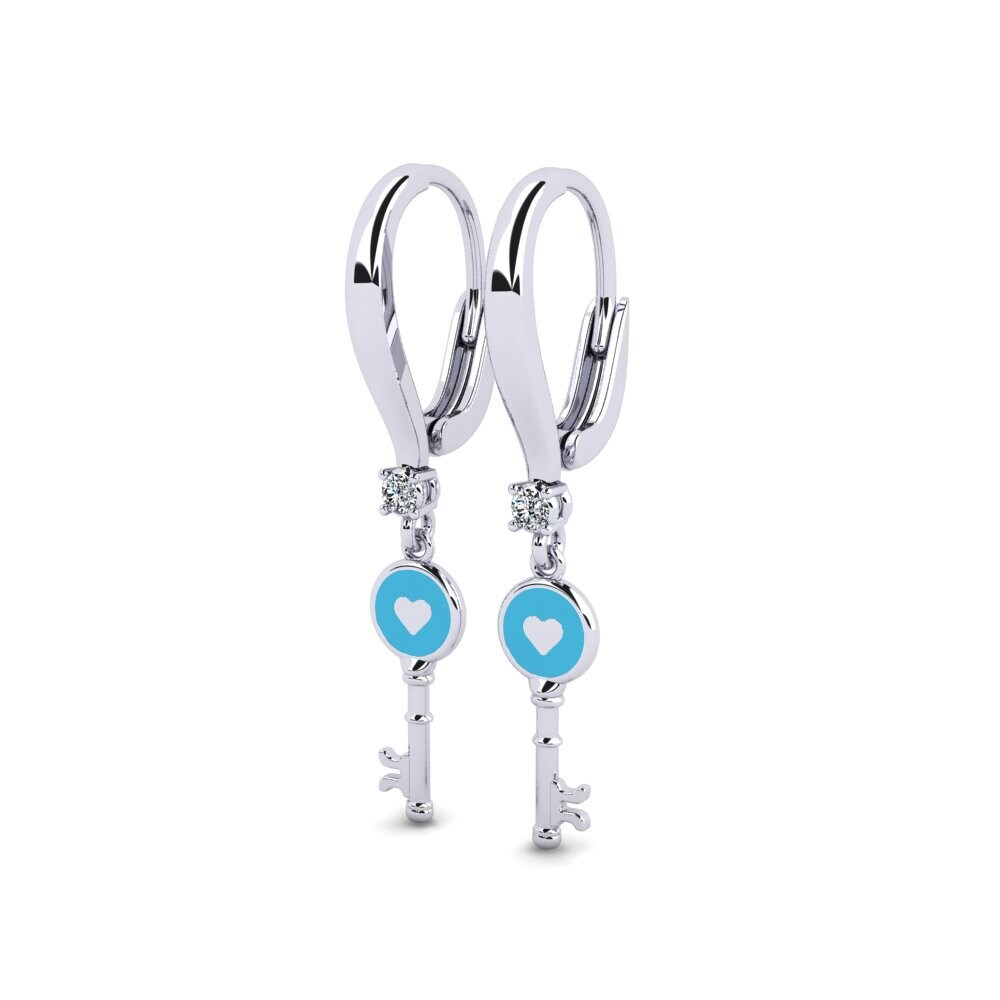 950 Platin Damen ohrring Morbiser