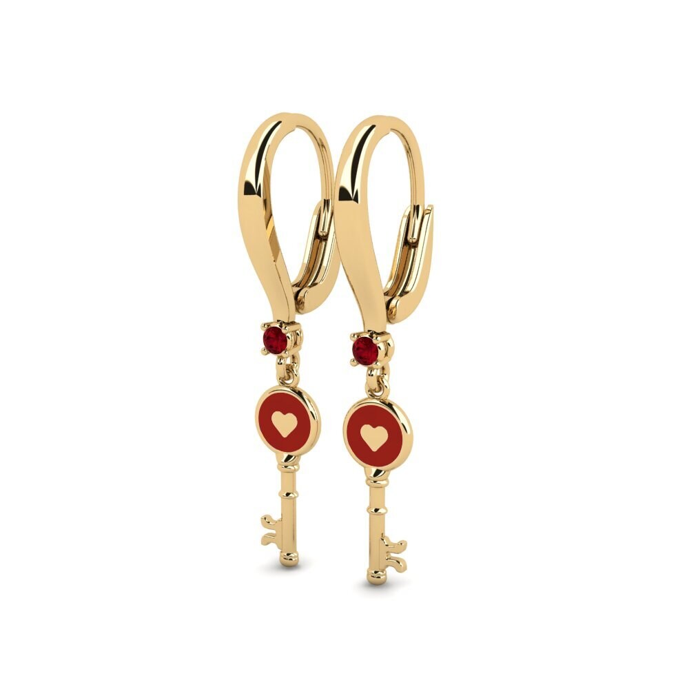 Zircone Rosso Orecchino da donna Morbiser