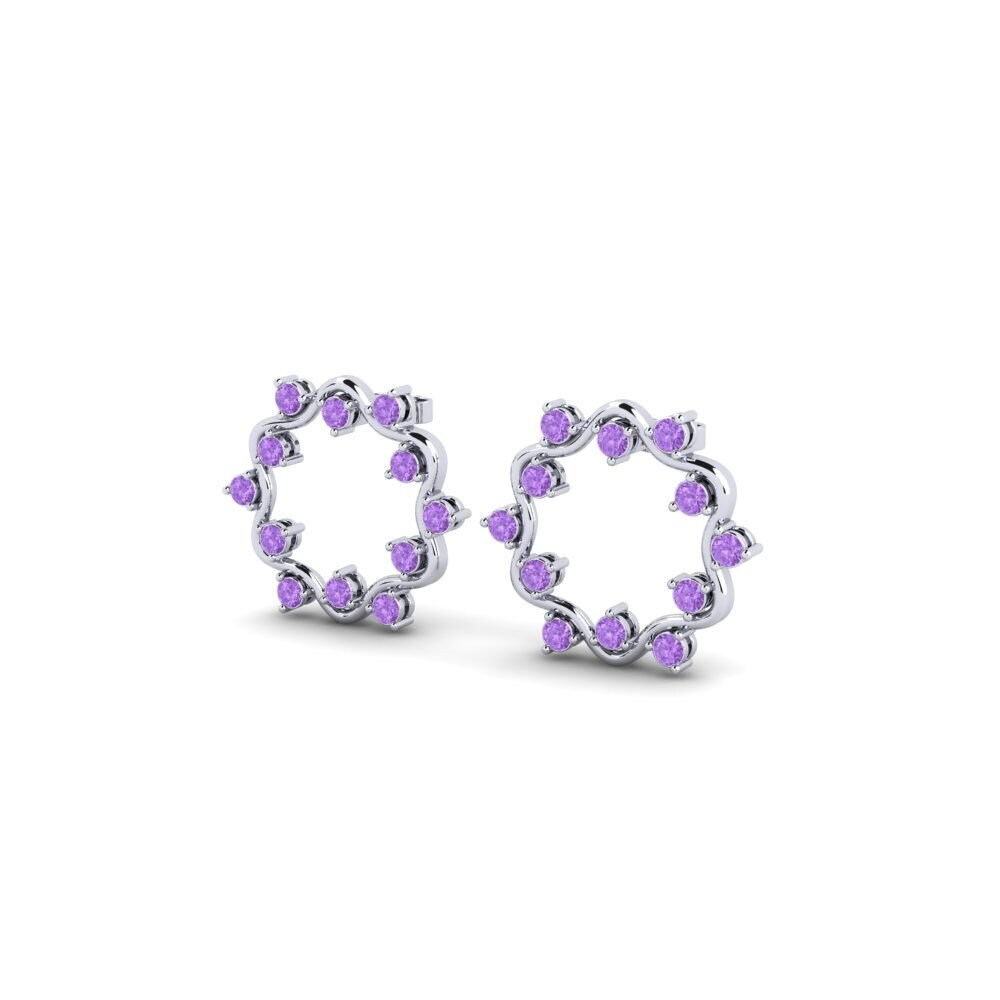 Ametista Brincos Feminino Nalikel