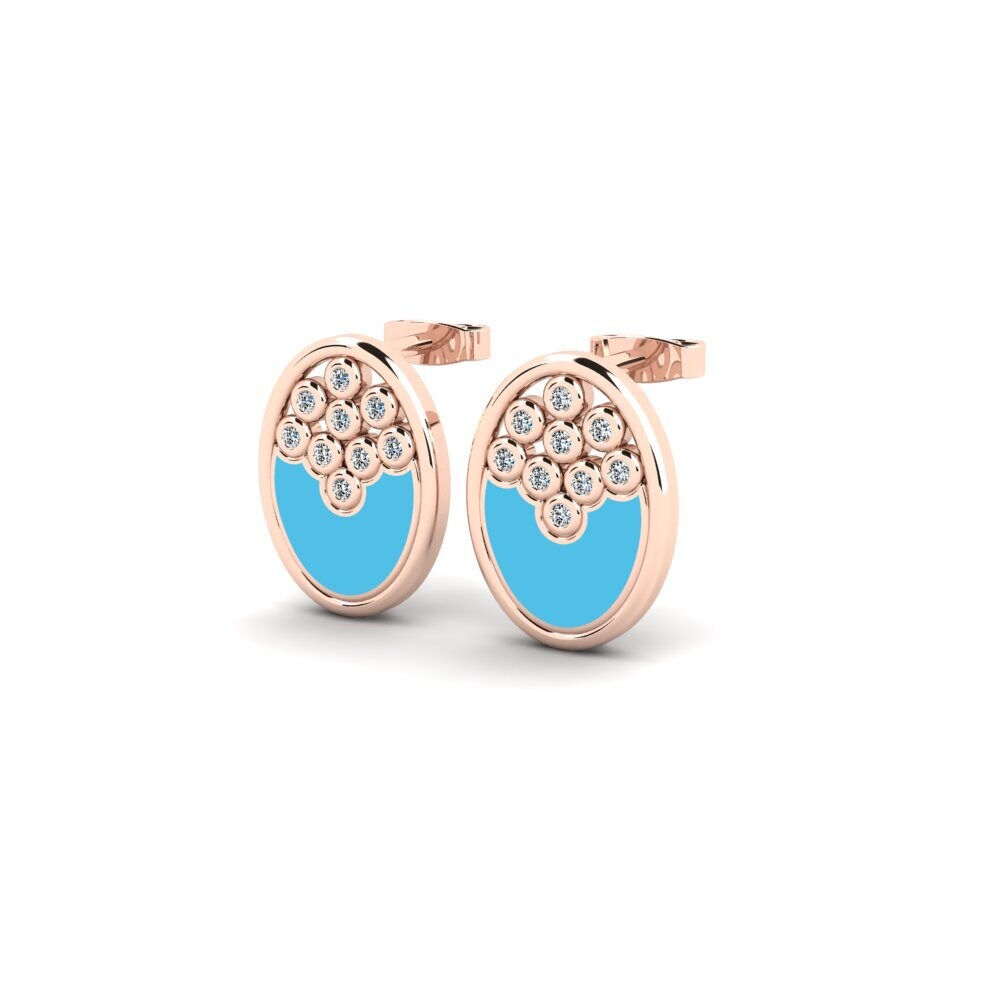 14k Oro Rosa Pendiente de mujer Napier