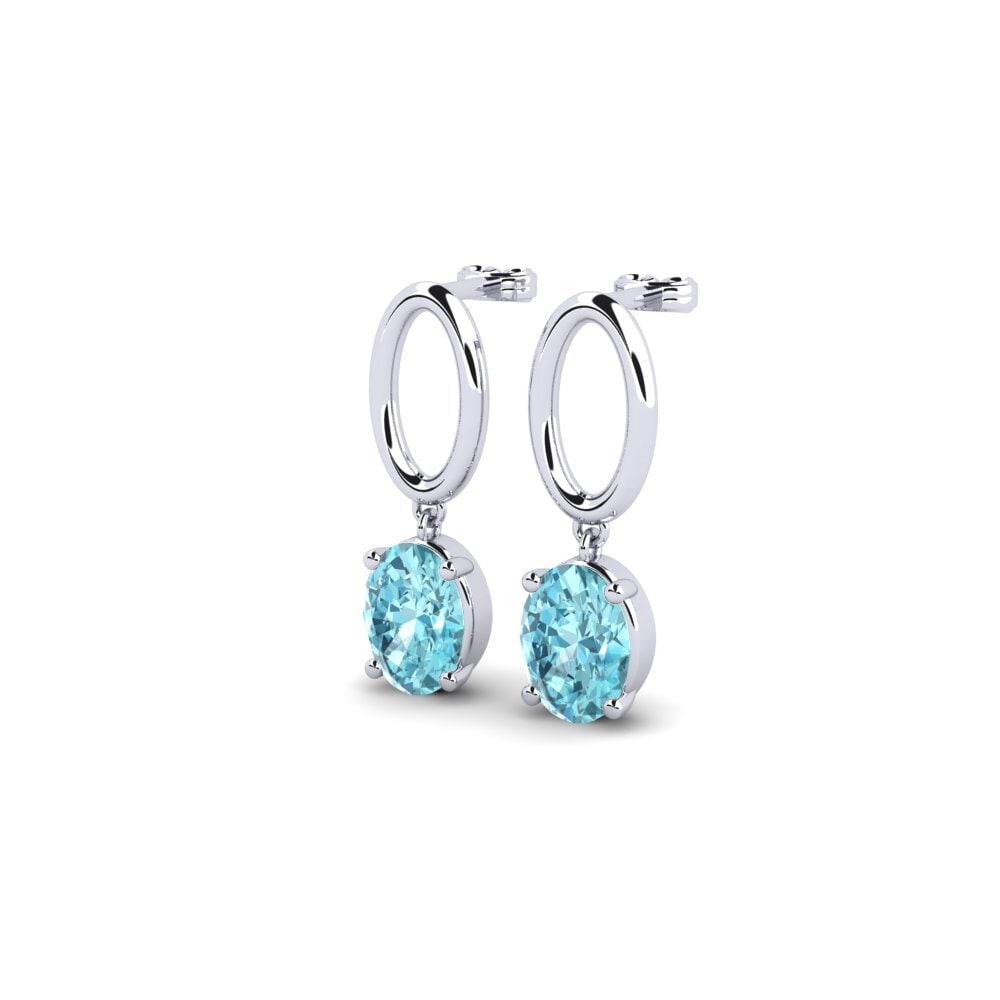 Blauer Zirkon Damen ohrring Naso