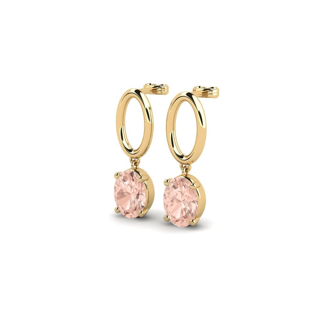 14k Oro Amarillo Morganita Pendiente de mujer Naso