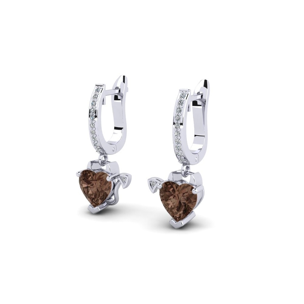 Quartz Fumé Boucle d'oreille femme Noxu