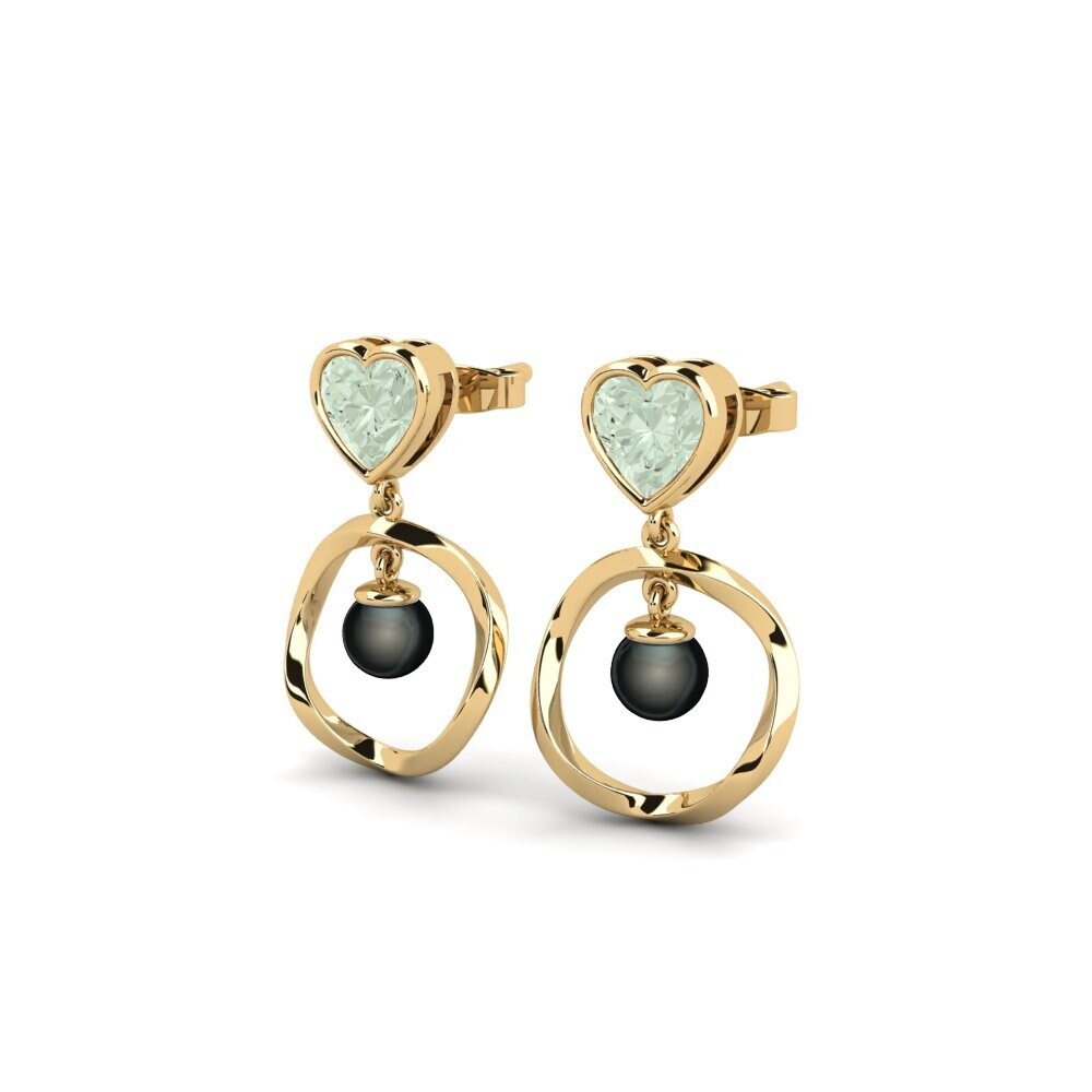 Green Amethyst Women's Earring Onutten