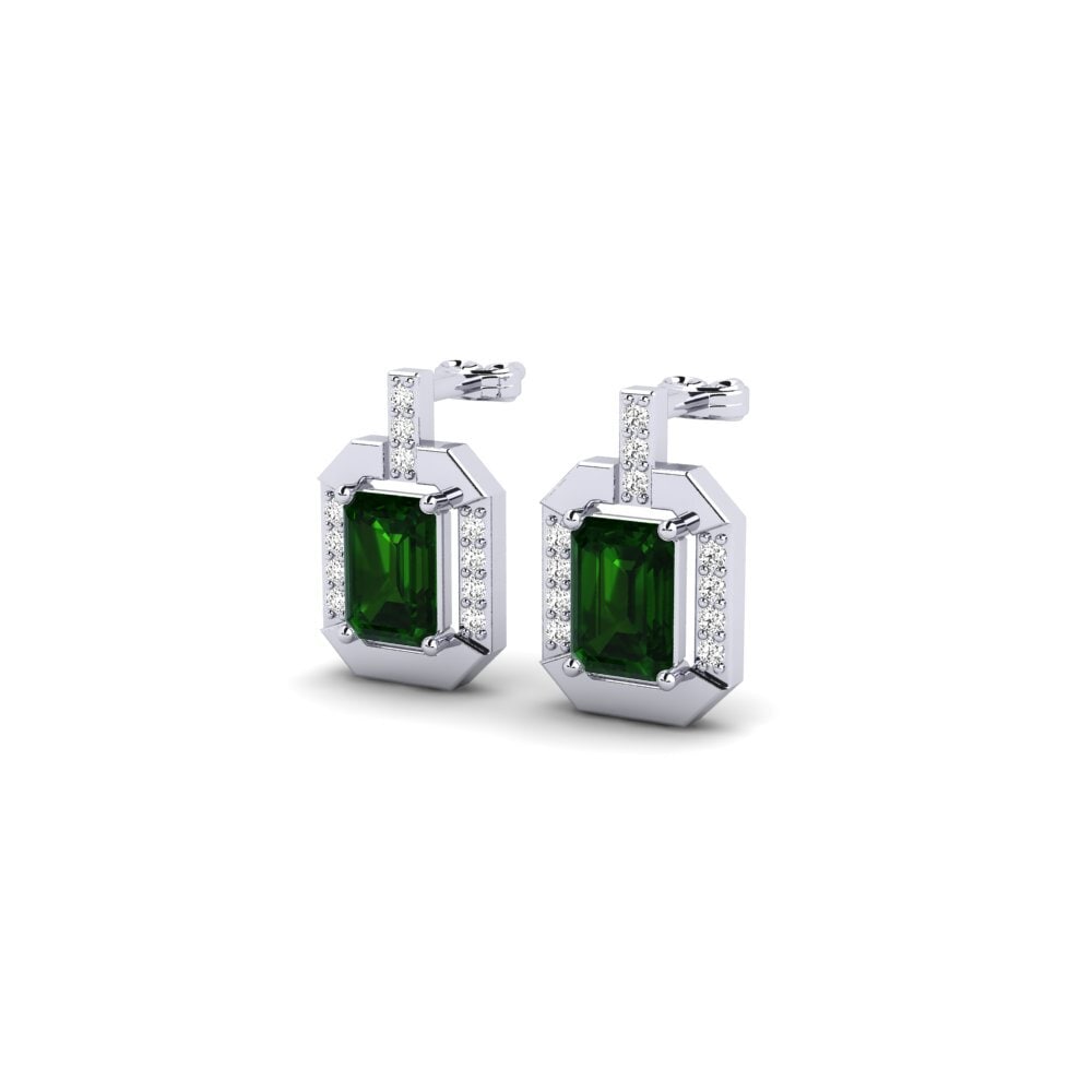 Green Tourmaline Women's Earring Origama