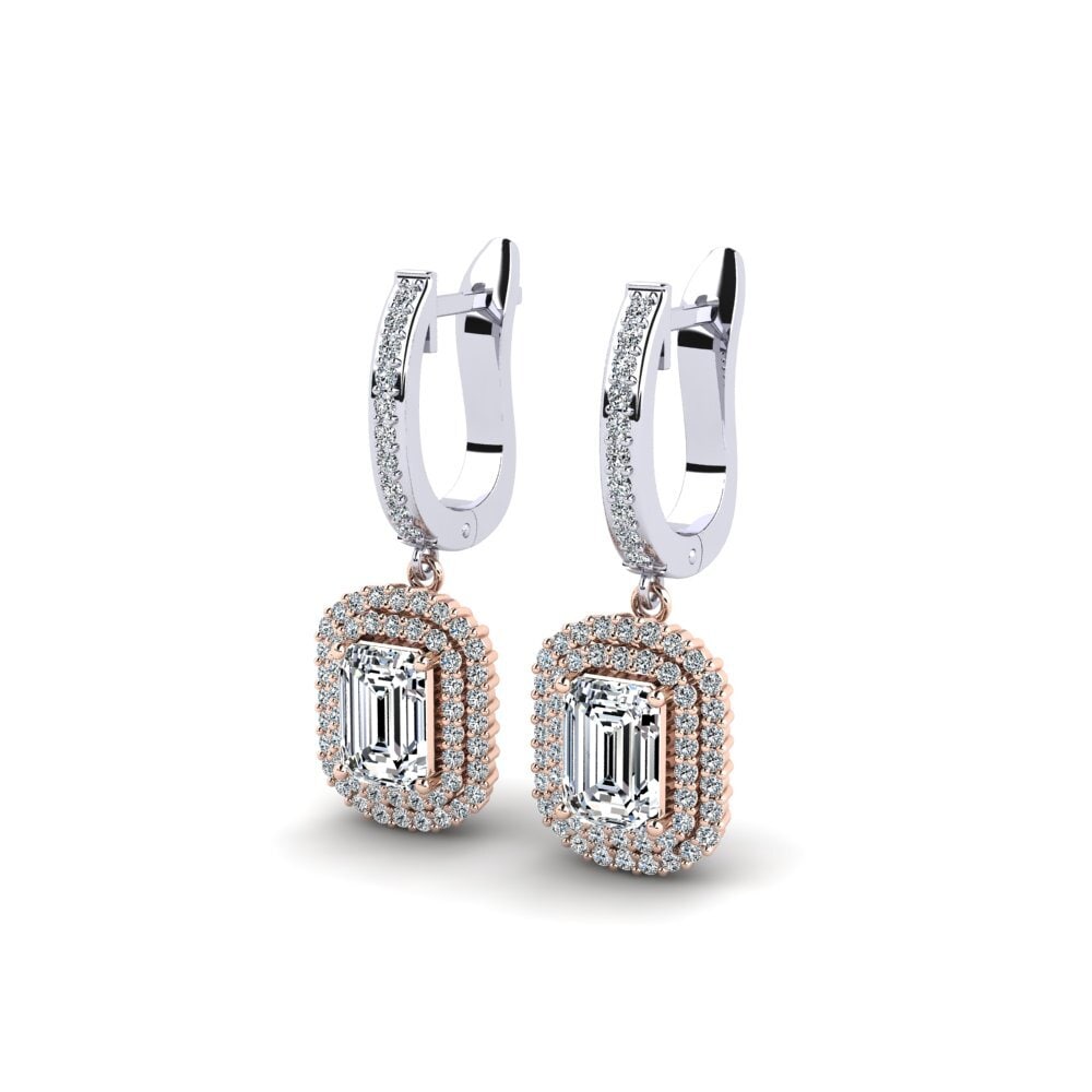 14ct White / Rose Gold Women's Earring Sightless