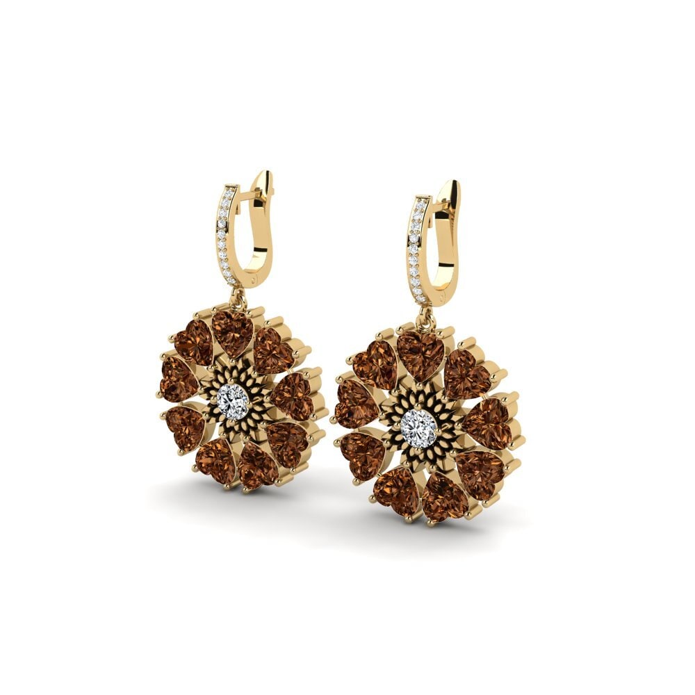 Diamante Marrón Pendiente de mujer Stepphle