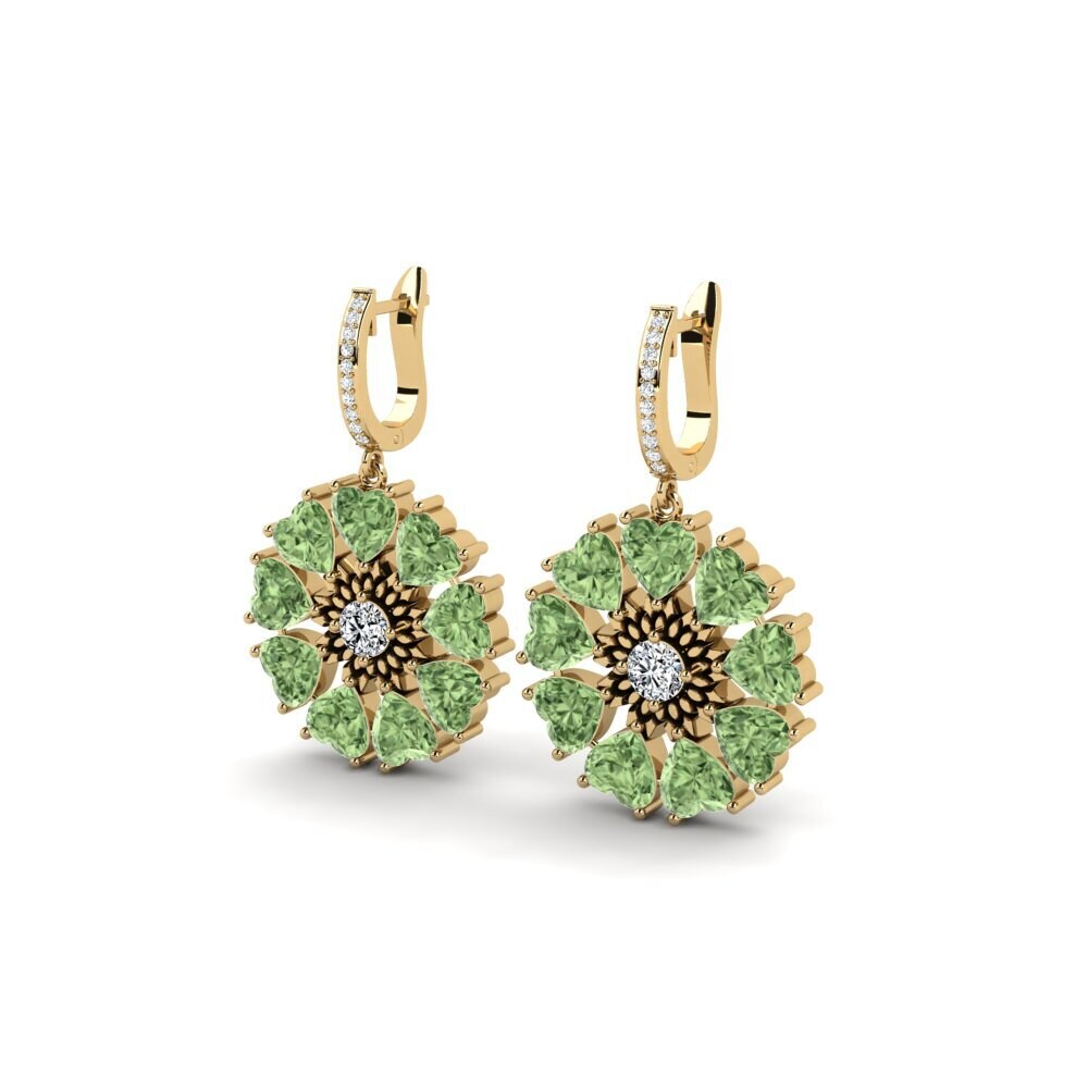 Đá Sapphire Xanh Bông tai nữ Stepphle