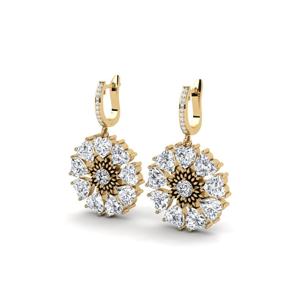 Đá Zircon Trắng Bông tai nữ Stepphle