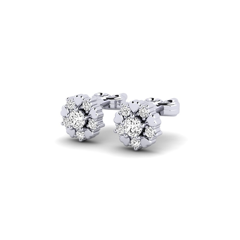 18k White Gold Moissanite Kid's Earring Beseledsel