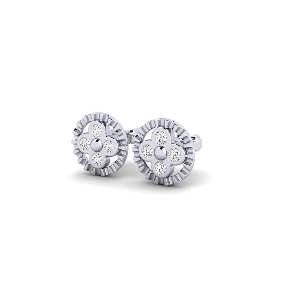 18k White Gold Moissanite Kid's Earring Longueur