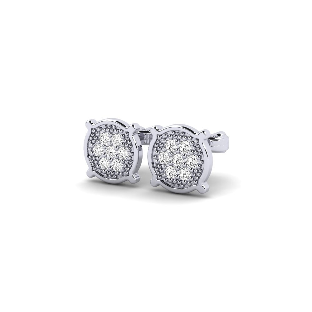 18k White Gold Moissanite Kid's Earring Molech