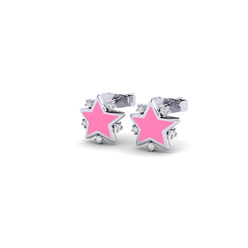 18k White Gold Moissanite Kid's Earring Pass