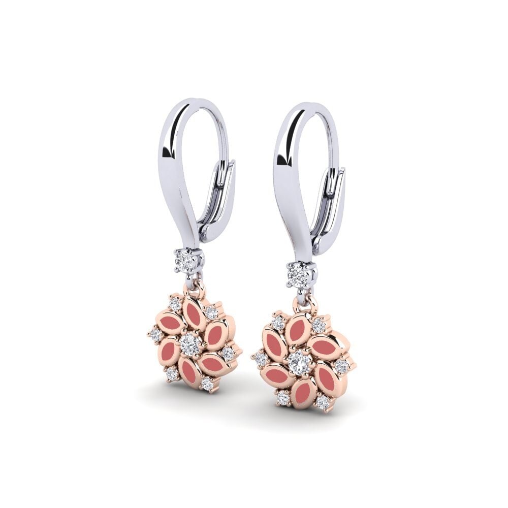14k White & Rose Gold Lab Grown Diamond Kid's Earring Watigen