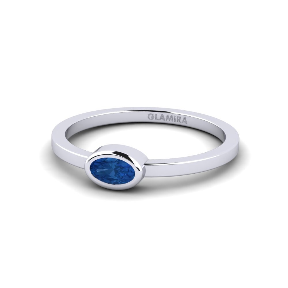 Circonita Azul Oscuro Anillo de compromiso Novisad