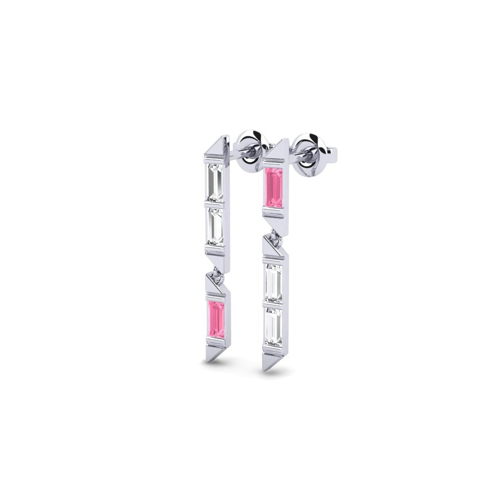 Pink Sapphire Women's Earring Genormica