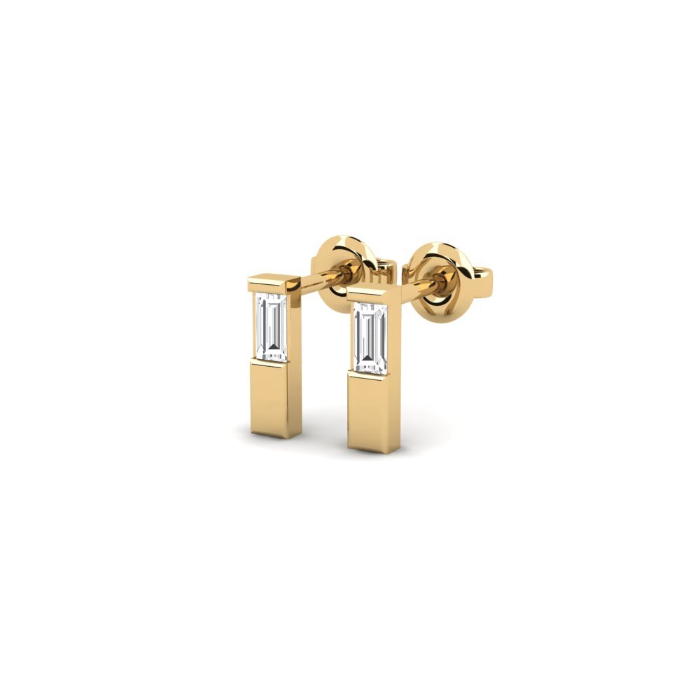 14k Oro Amarillo Pendiente de mujer Hunkalove - A