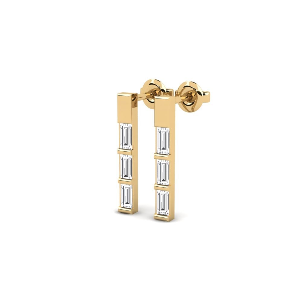 14k Oro Amarillo Pendiente de mujer Hunkalove - B