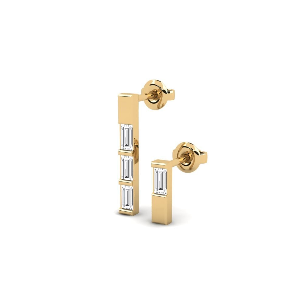 14k Oro Amarillo Pendiente de mujer Hunkalove - SET