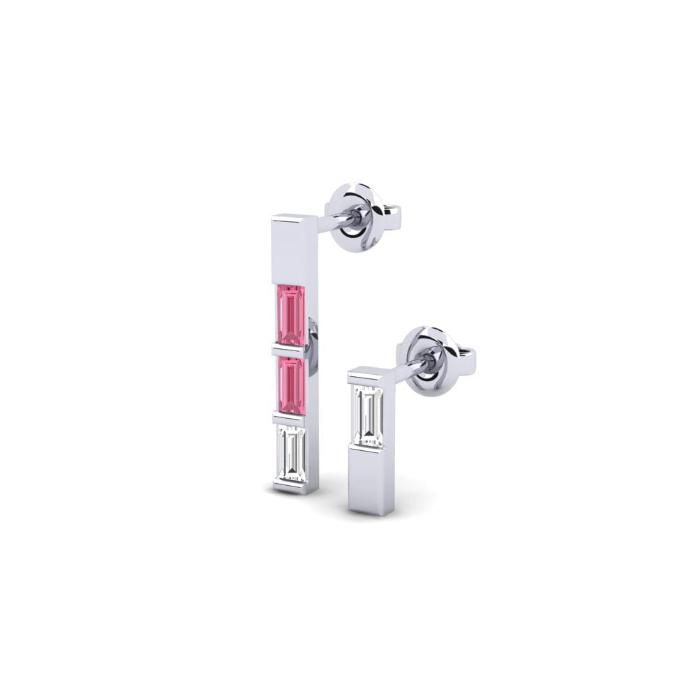 Pink Sapphire Women's Earring Hunkalove - SET