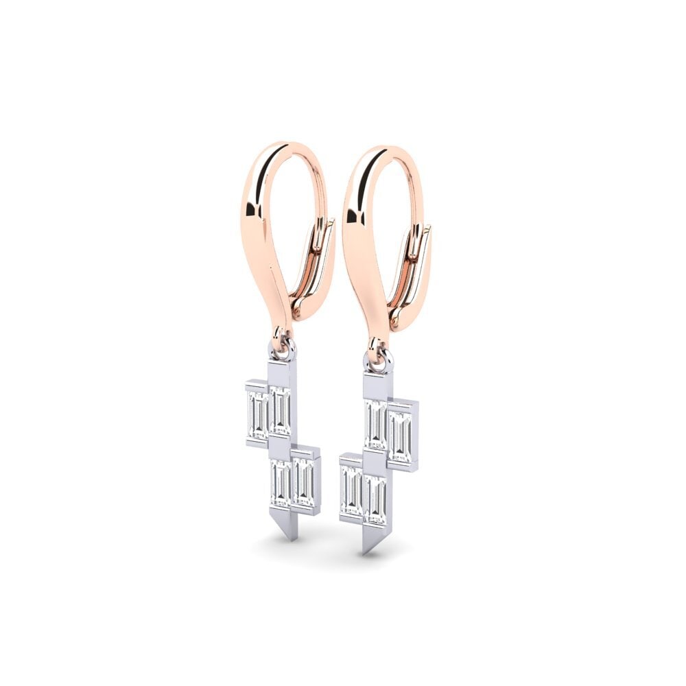 14k Rose & White Gold Women's Earring Inyibiba