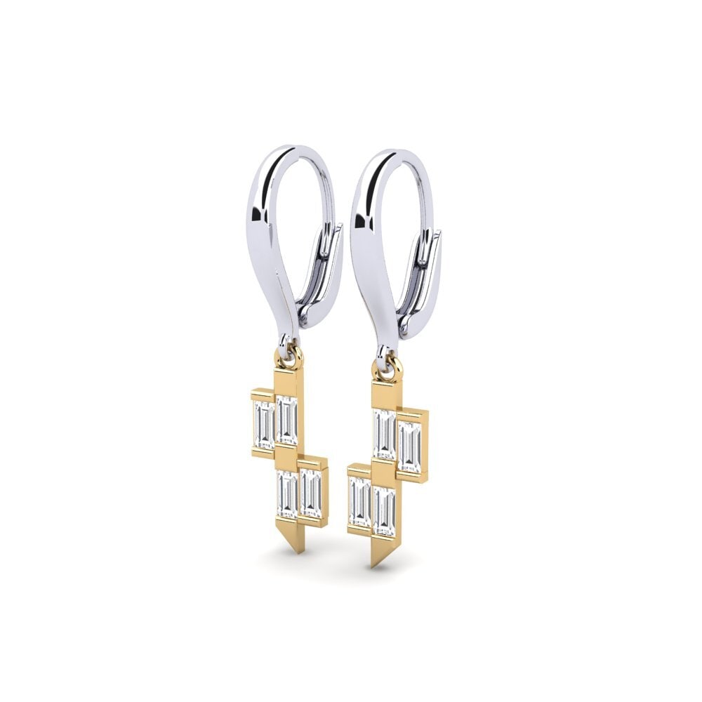 14k White & Yellow Gold Women's Earring Inyibiba