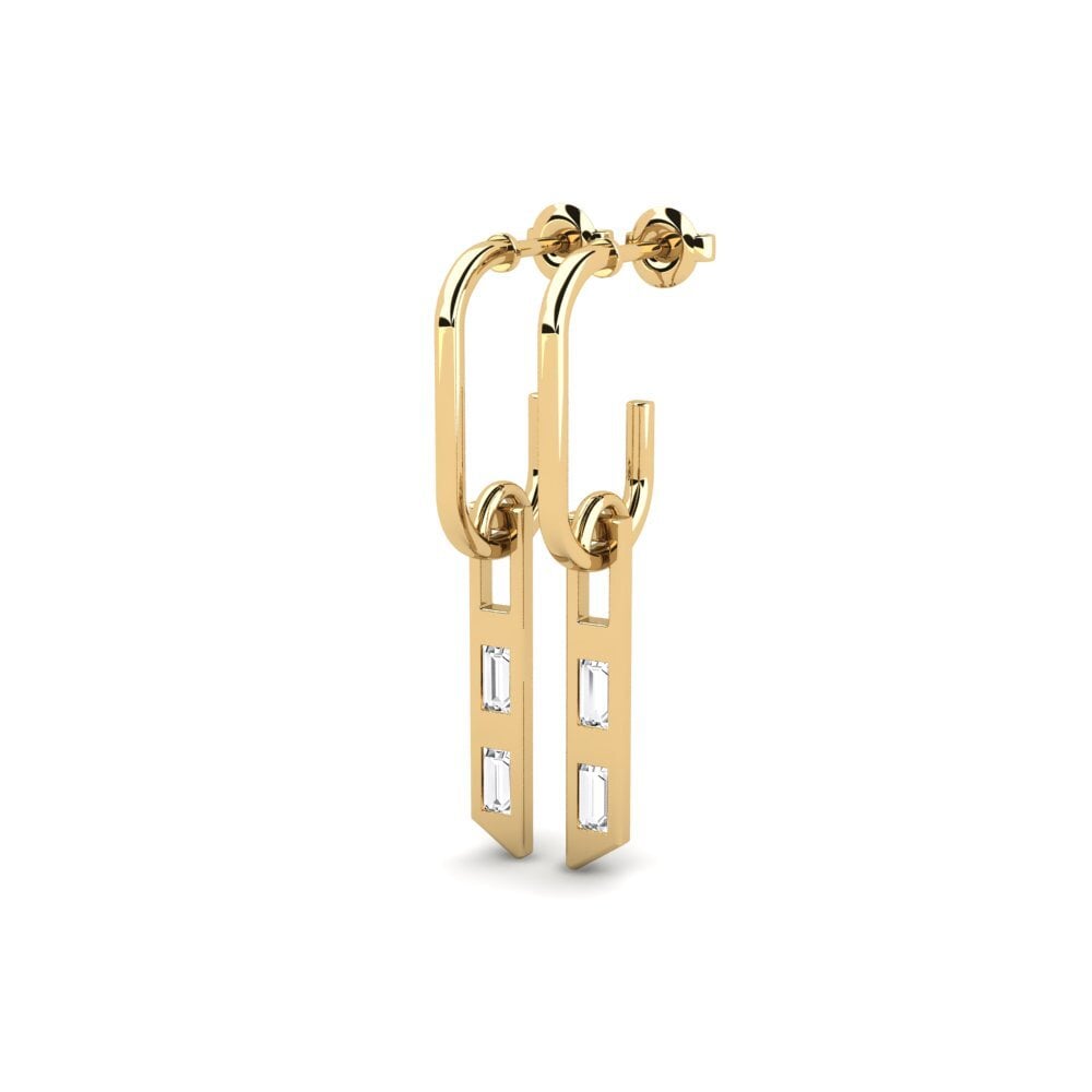 14k Yellow Gold Women's Earring Kontantman