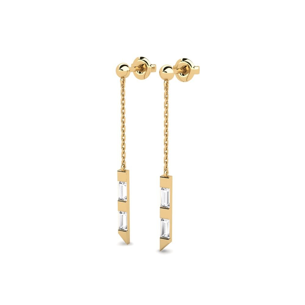 14k Yellow Gold Women's Earring Lignes