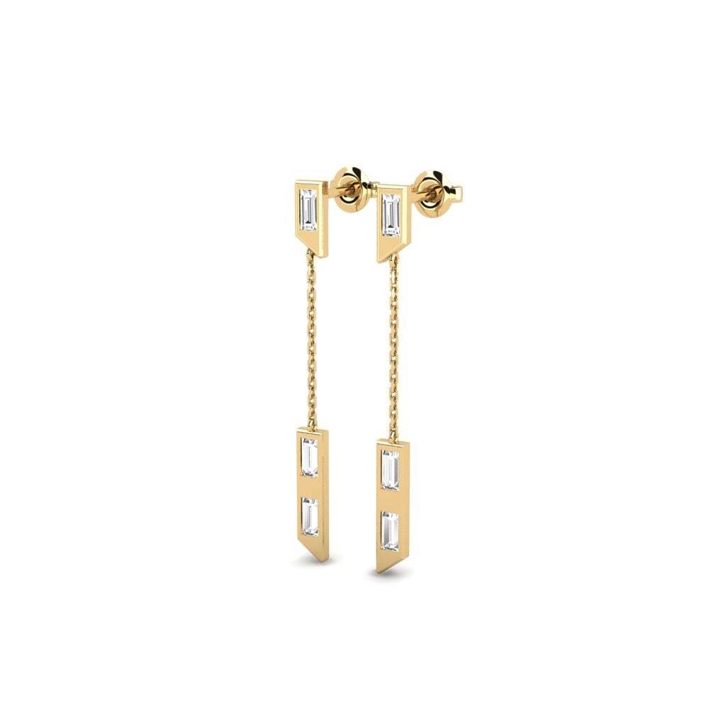 14k Yellow Gold Women's Earring Linjat