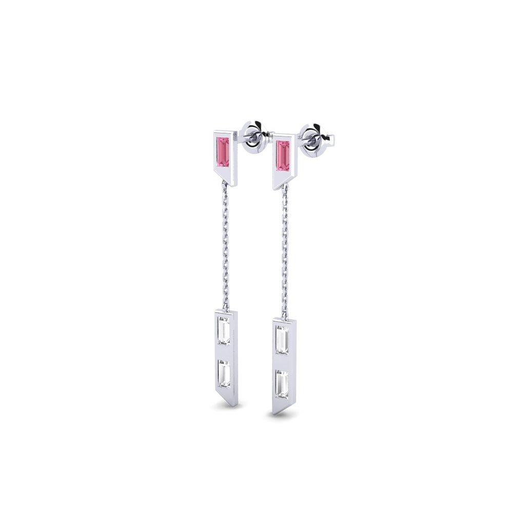 Pink Sapphire Women's Earring Linjat