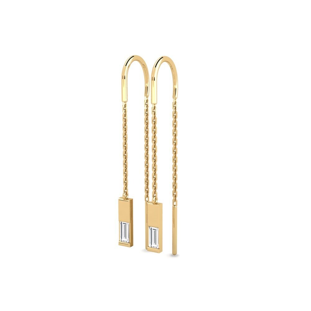 14k Yellow Gold Women's Earring Mistyeyes