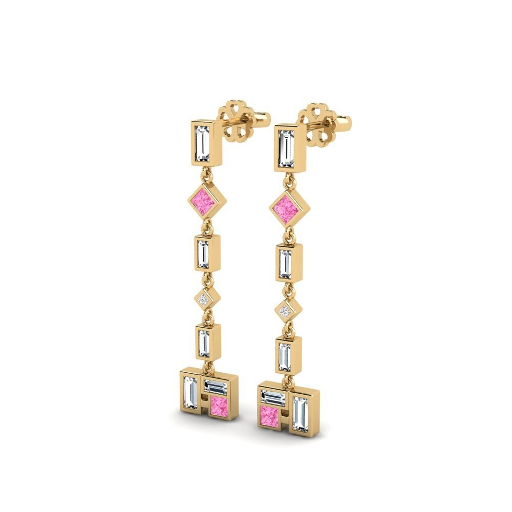 Pink Sapphire Women's Earring Mulanje