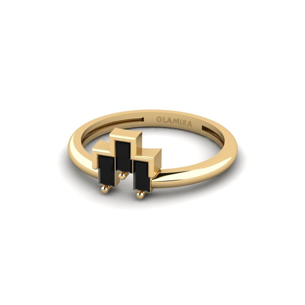 Zafiro negro Anillo Paradigmatic