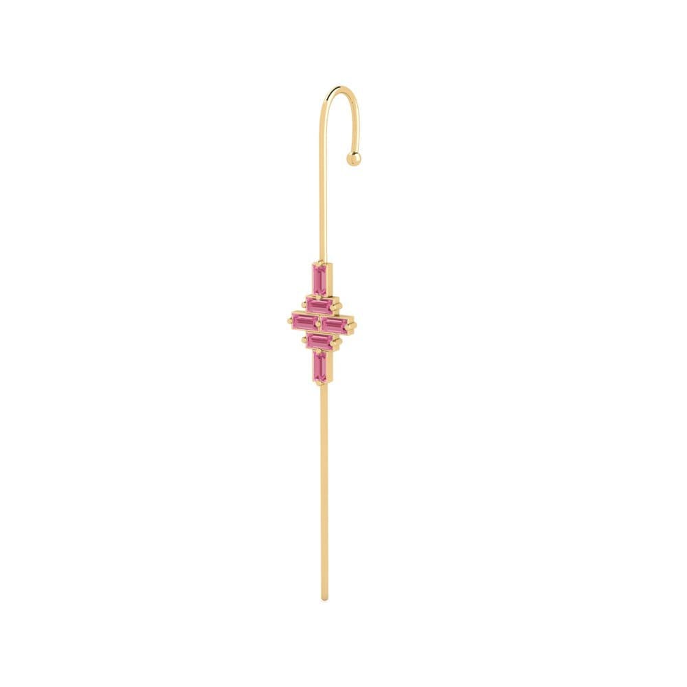 Pink Sapphire Ear Piercing Prohibitive