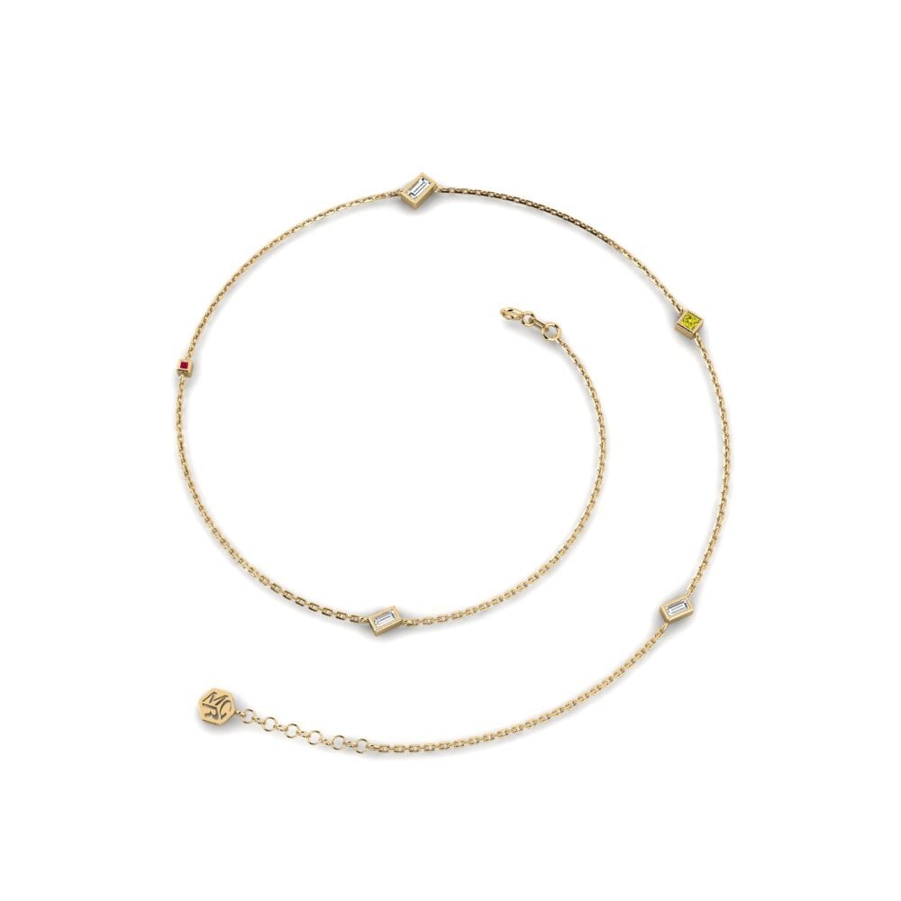 Diamante Amarillo Collar de Mujer Abakaliki