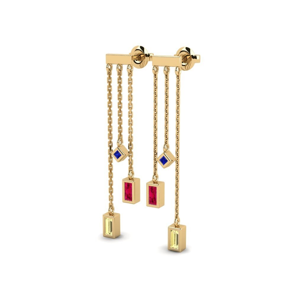 Yellow Sapphire Women's Earring Ajeltake