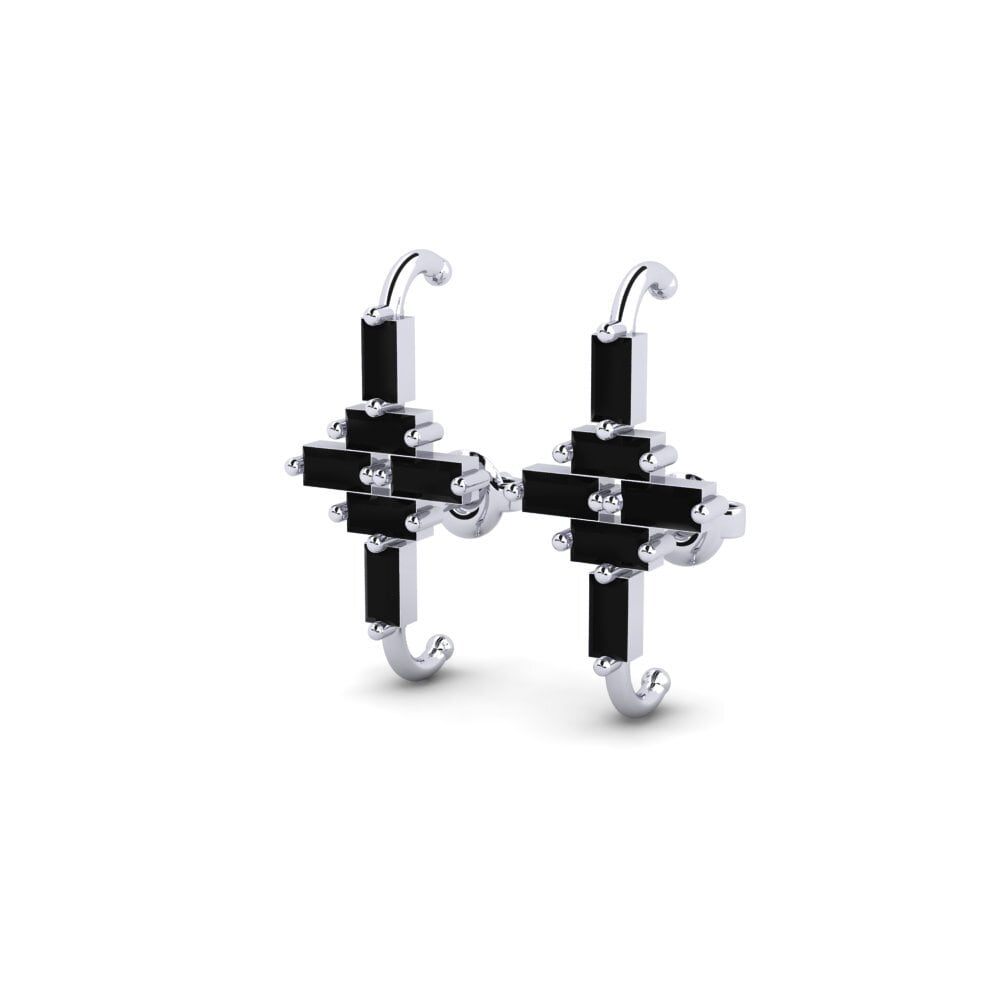 9k White Gold Black Sapphire Women's Earring Appreciably
