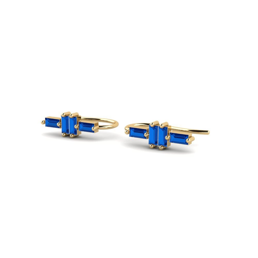 Zircônia azul escuro Brincos Feminino Arbitrarily