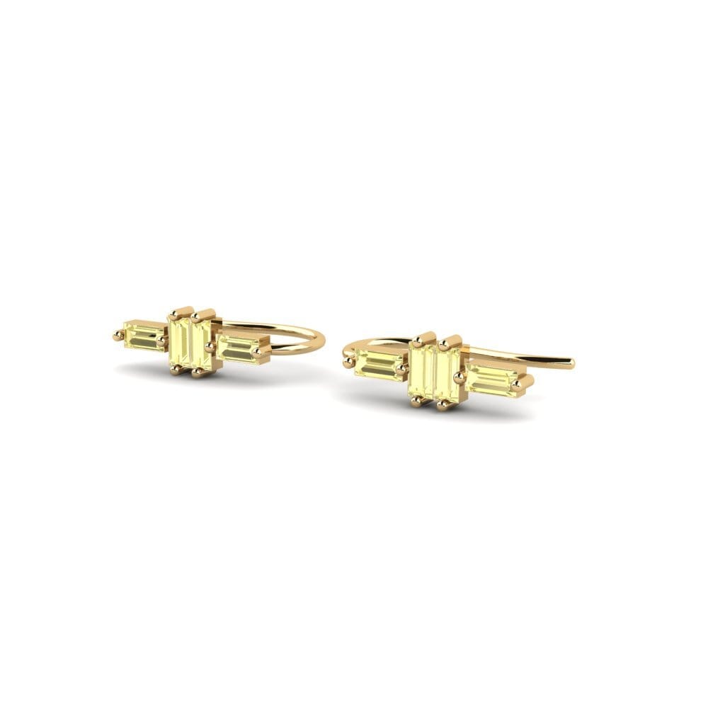 Yellow Sapphire Women's Earring Arbitrarily