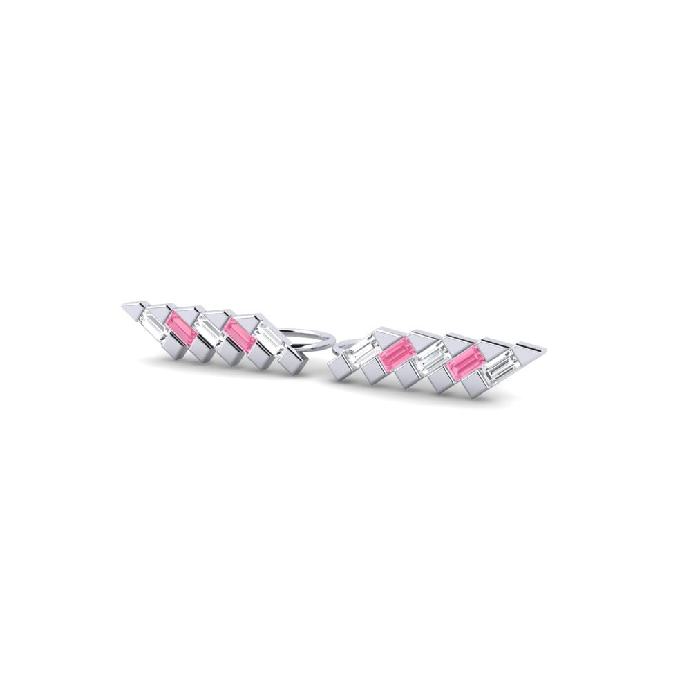 Pink Sapphire Women's Earring Bokamoso