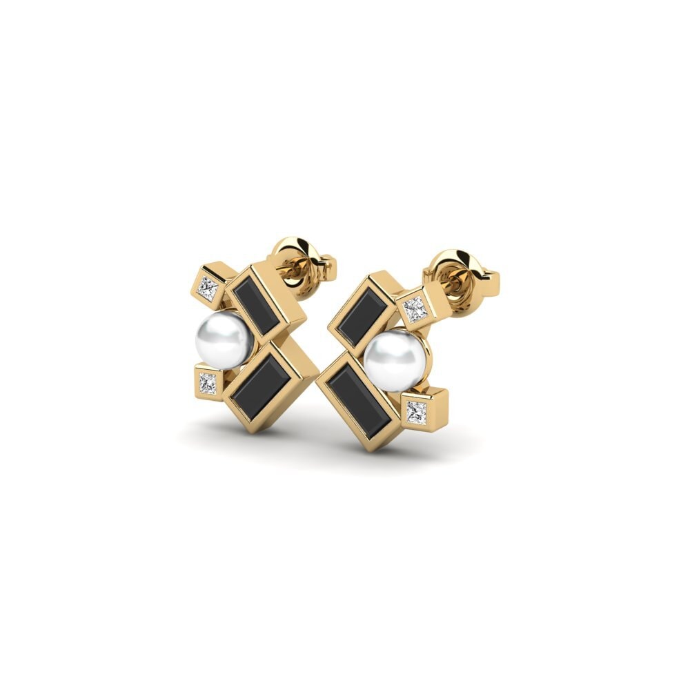 Ônix Negro Brincos Feminino Chitipa