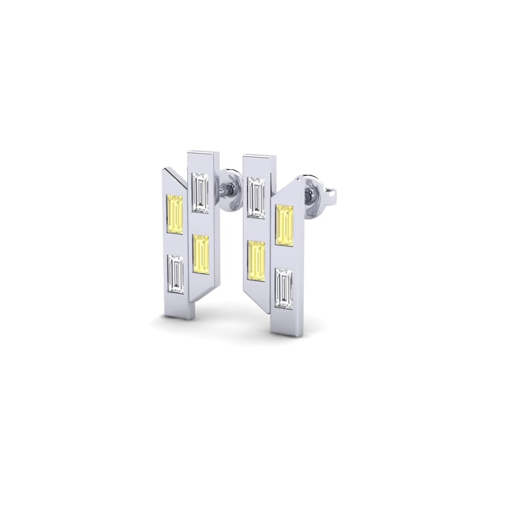 Yellow Sapphire Women's Earring Futurista - A