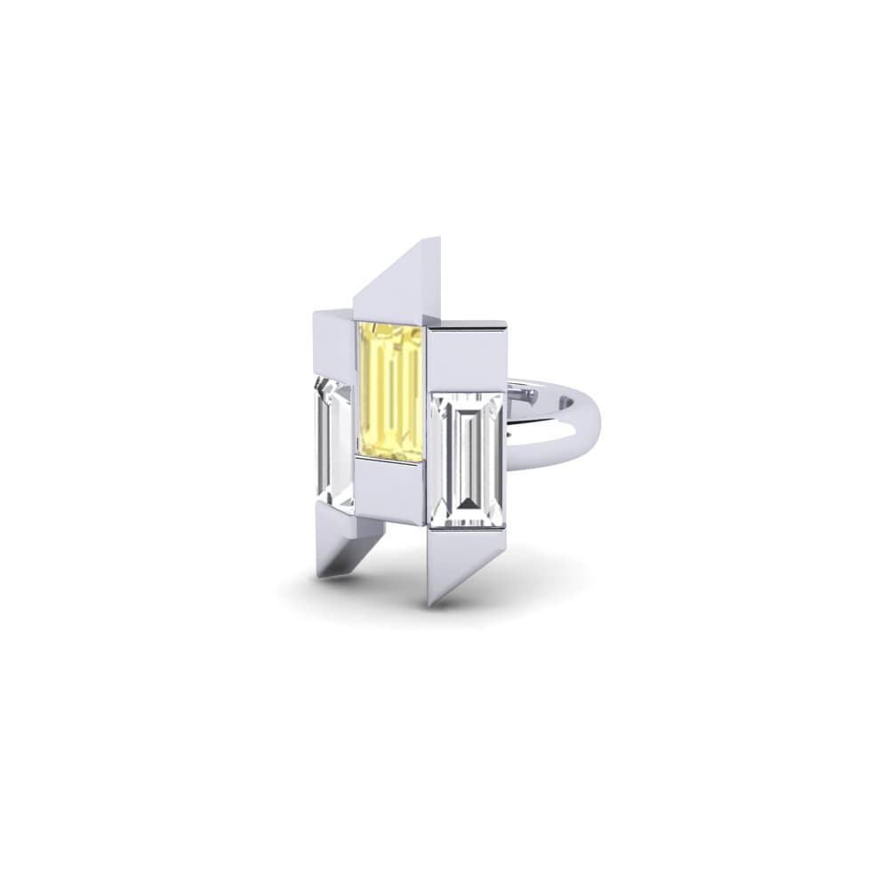 Yellow Sapphire Women's Earring Futurista - B